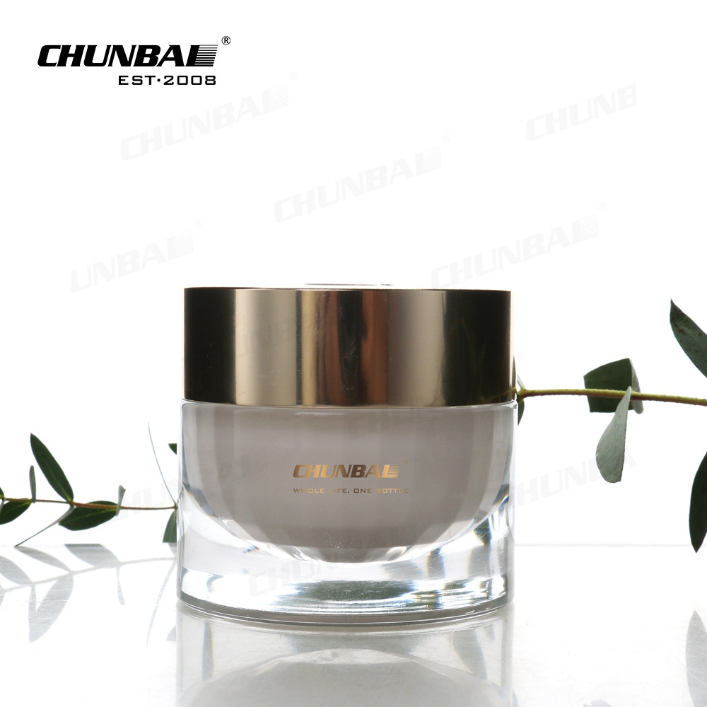 Glass Jar Cosmetic 250 Ml 120G Cosmetics Pink Glass Jars Packaging Pink Gold Glass Cosmetic Jars