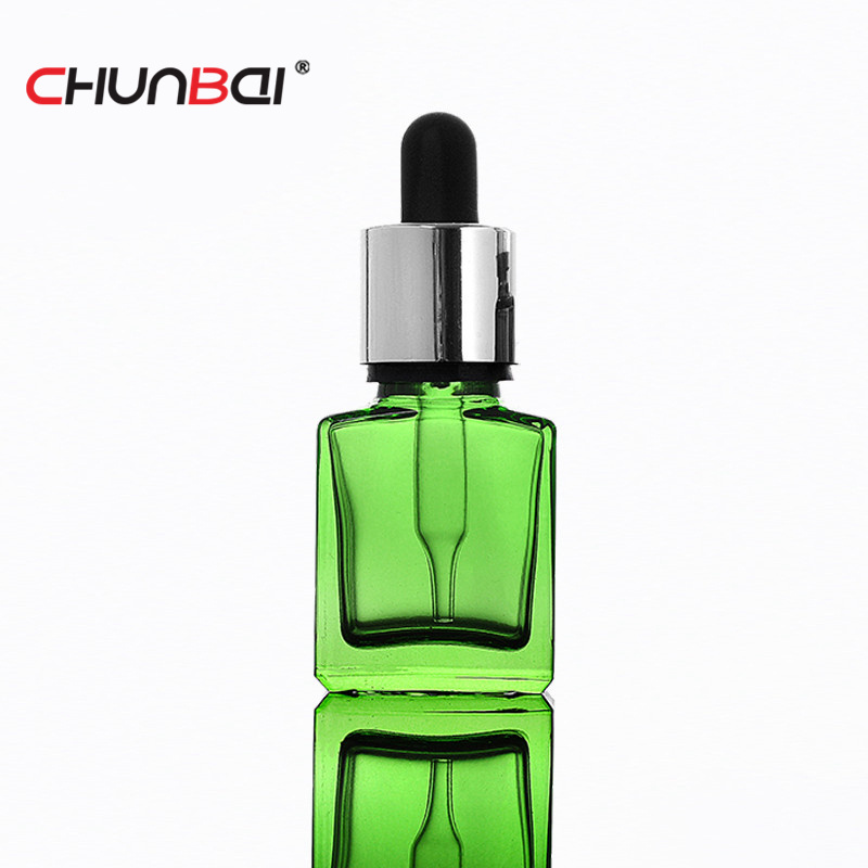 Mini 5ml 2oz French Square Hexagon Amber Green Pink And Rose Gold Coloured Glass Oil Dropper Bottle With Dropper