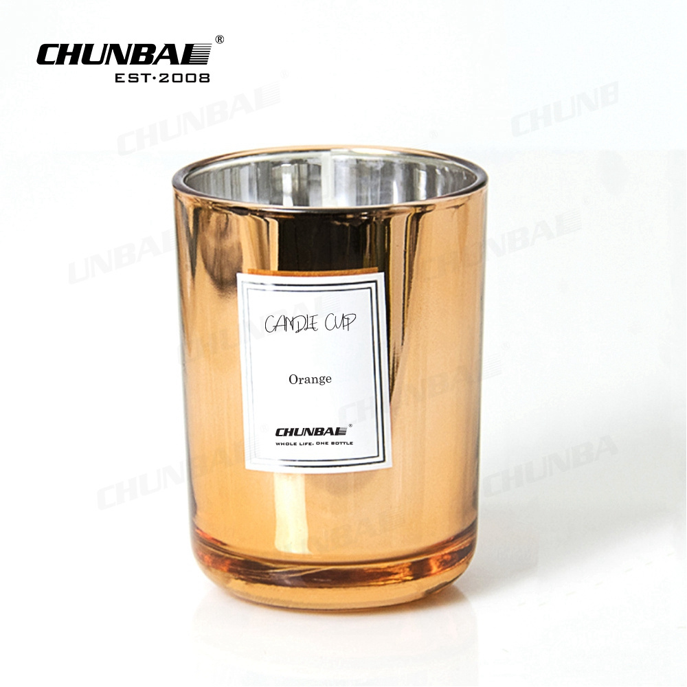 10 Oz 12 oz 14 oz Luxury  Elegant Empty Custom labels Logo Copper Gold Tin Can Holders Lanterns Metal Candle Jars With Lid