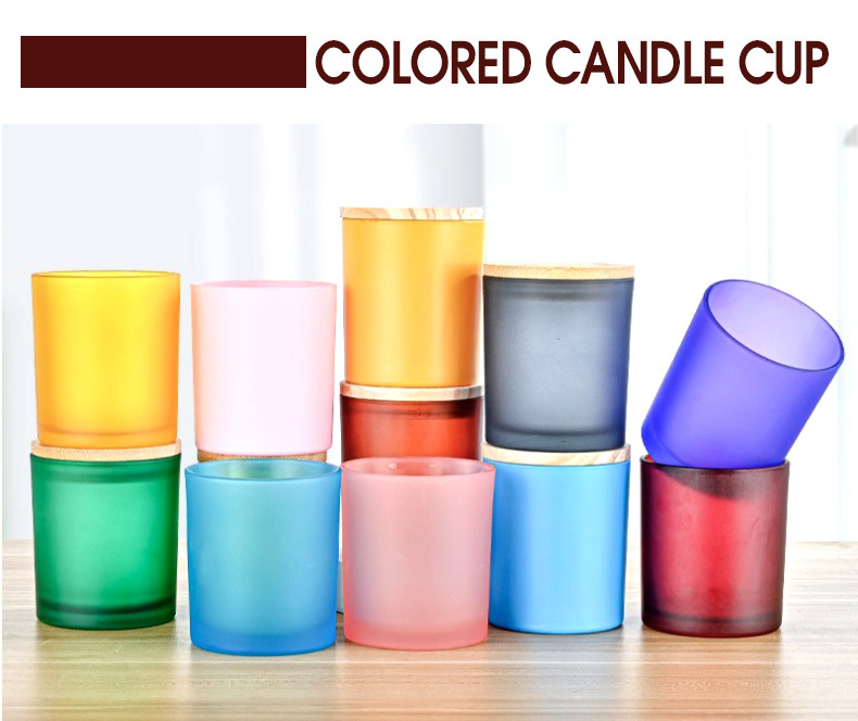 High Quality Wholesale 200Ml Luxury Rounded Bottom Wide Mouth Frosted Embossed Glass Candle Holder Jars For Candle Making