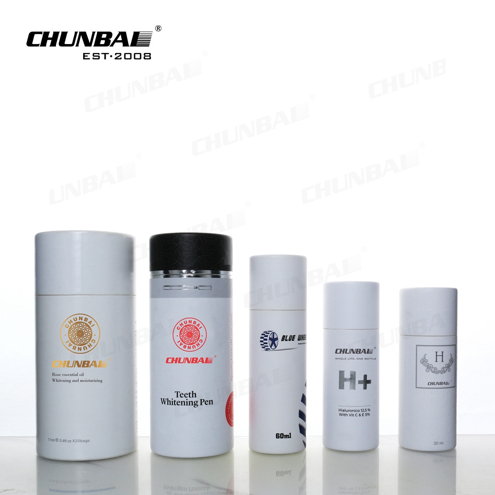 Wholesale Luxury Cylinder Paperboard Childproof Tea Tube Packaging Paper Cosmetic Canister Cylinder Packaging Box