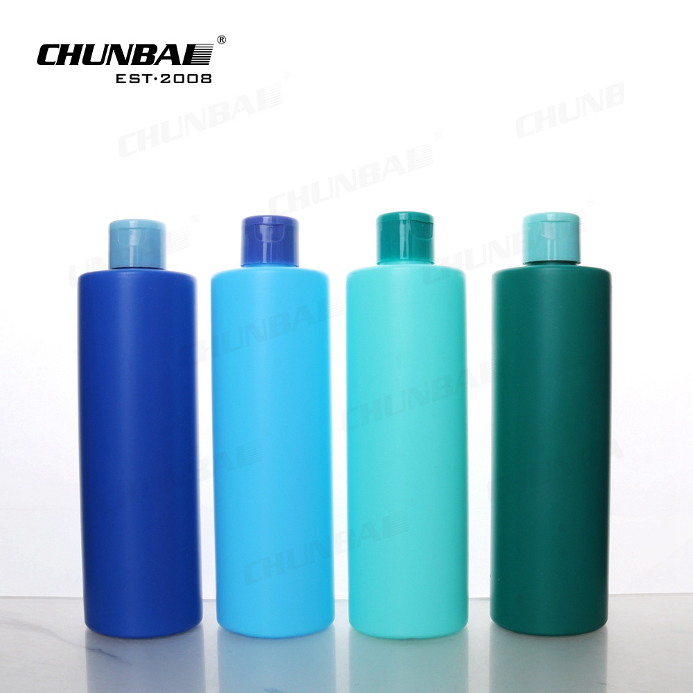 Skincare HDPE 40ml 2 Oz 100ml 8oz 250ml Press Disc Round Flat Flip Top Cap Plastic Shampoo Squeeze Bottle