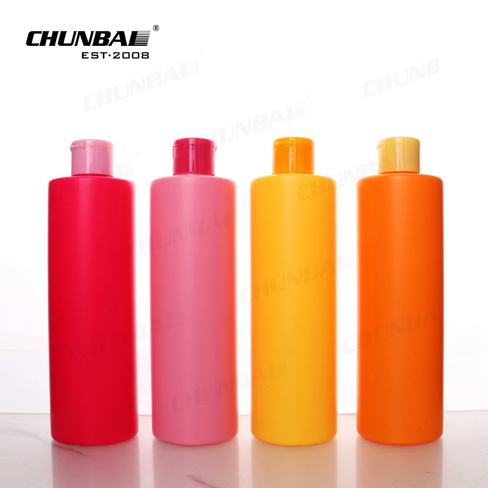 Skincare HDPE 40ml 2 Oz 100ml 8oz 250ml Press Disc Round Flat Flip Top Cap Plastic Shampoo Squeeze Bottle