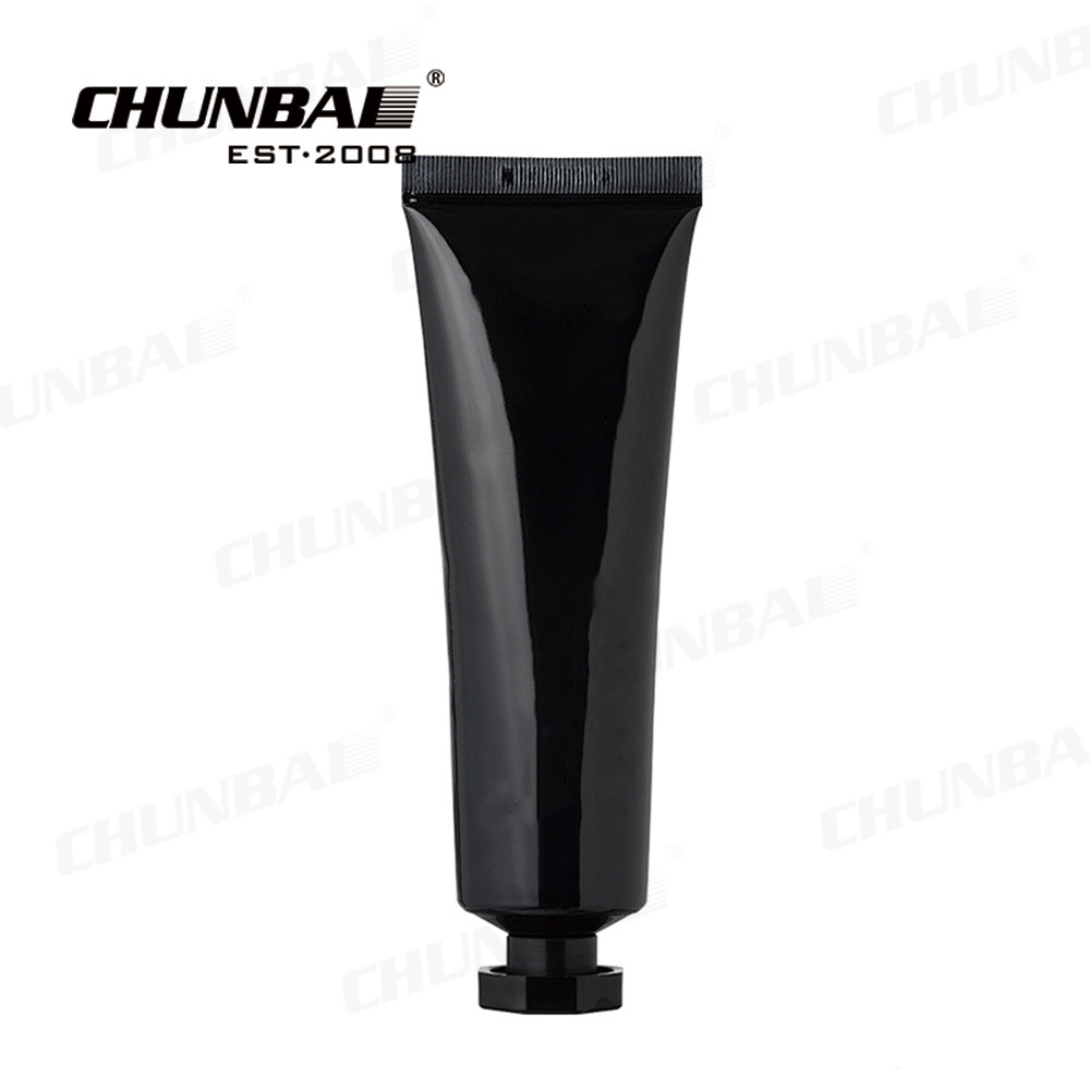 black 30ml 40ml 50ml 100ml empty aluminum cream tube packaging for uv emulsion sunscreen tube