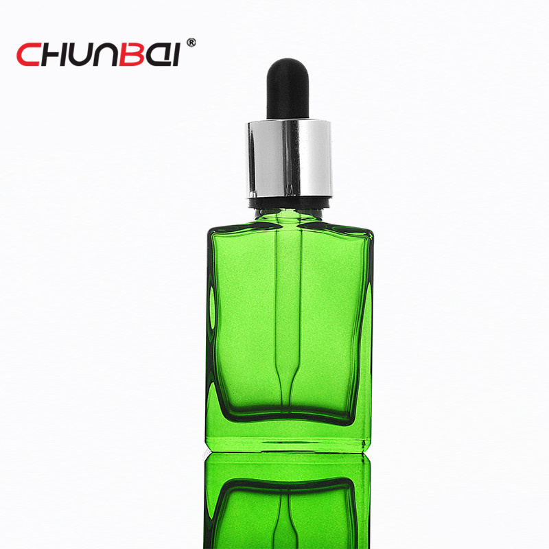 Mini 5ml 2oz French Square Hexagon Amber Green Pink And Rose Gold Coloured Glass Oil Dropper Bottle With Dropper