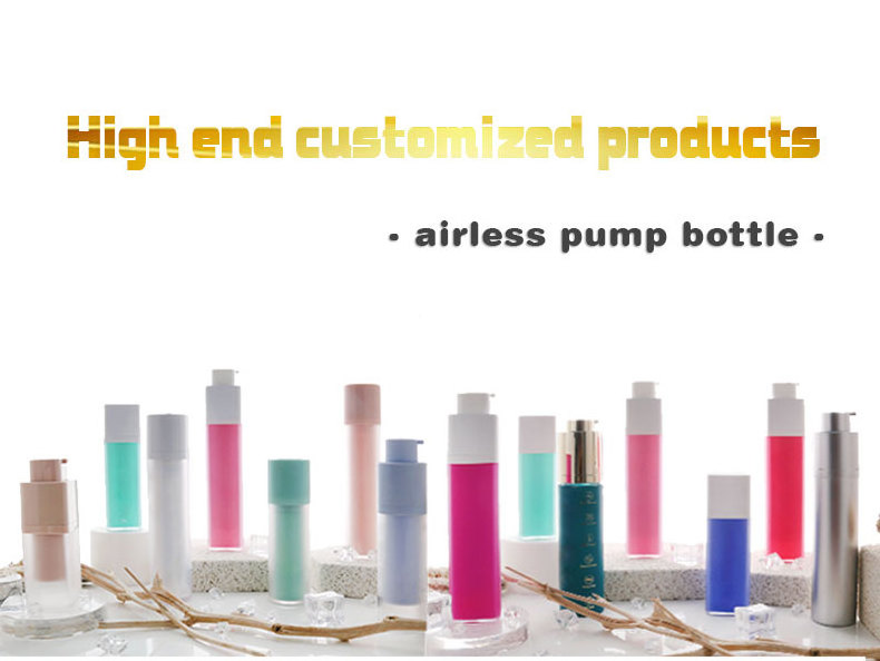 Airless Lotion Pump Glass Bottle 30 Ml Twist Airless Pump Bottle Pink Gold