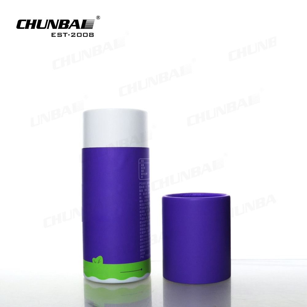 Wholesale Luxury Cylinder Paperboard Childproof Tea Tube Packaging Paper Cosmetic Canister Cylinder Packaging Box