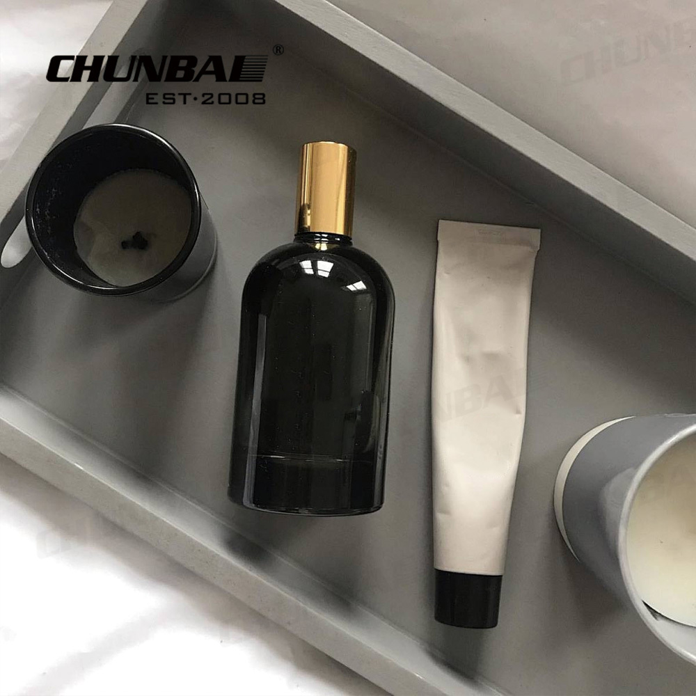 black 30ml 40ml 50ml 100ml empty aluminum cream tube packaging for uv emulsion sunscreen tube