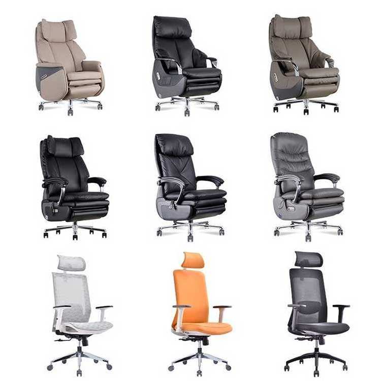 Electric Massage Office Chair Leather Business Reclining Office Chair Computer Study Function Silla Escritorio Home Furniture