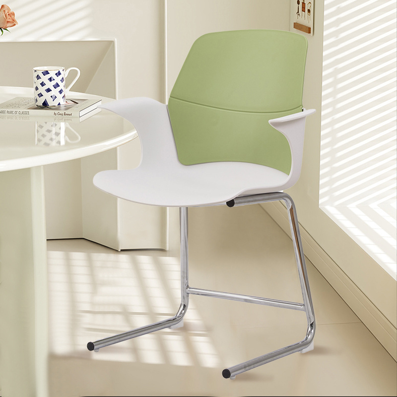 modern design unique furniture white metal pp FLOW school library hospital canteen dining chair