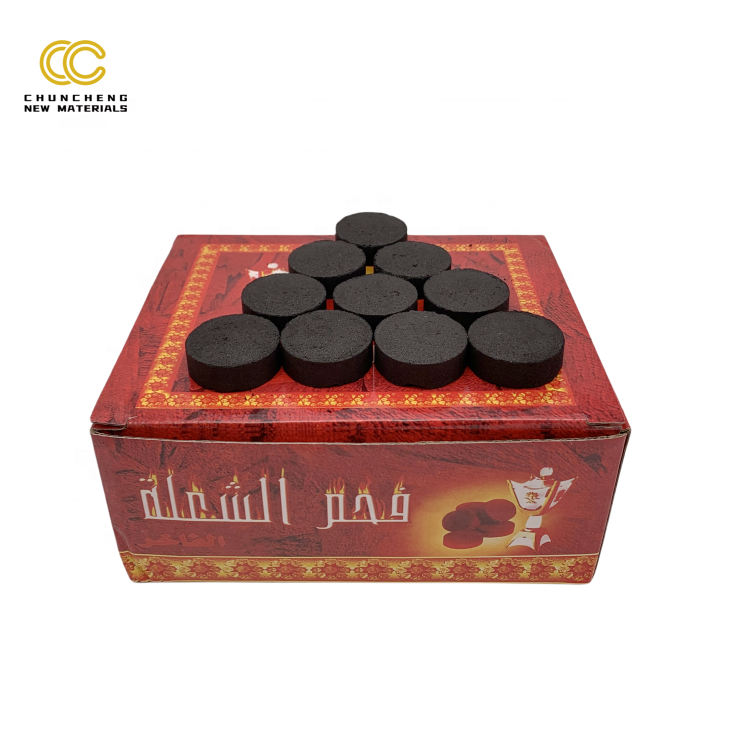 hardwood bamboo quick lite hookah charcoal for incense shisha charcoal 33mm round black long burning time charcoal tablets