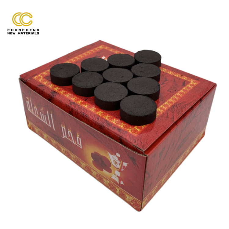 33mm black round hookah charcoal for shisha instant incense charcoal tablets fast light quick lite charcoal briquettes