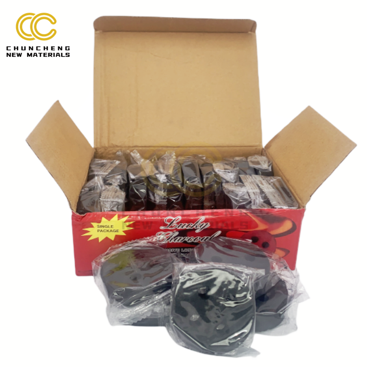 Long Time Burning Charcoal Single plastic bag packaging Hookah Charcoal for shisha quick light Instant incense charcoal