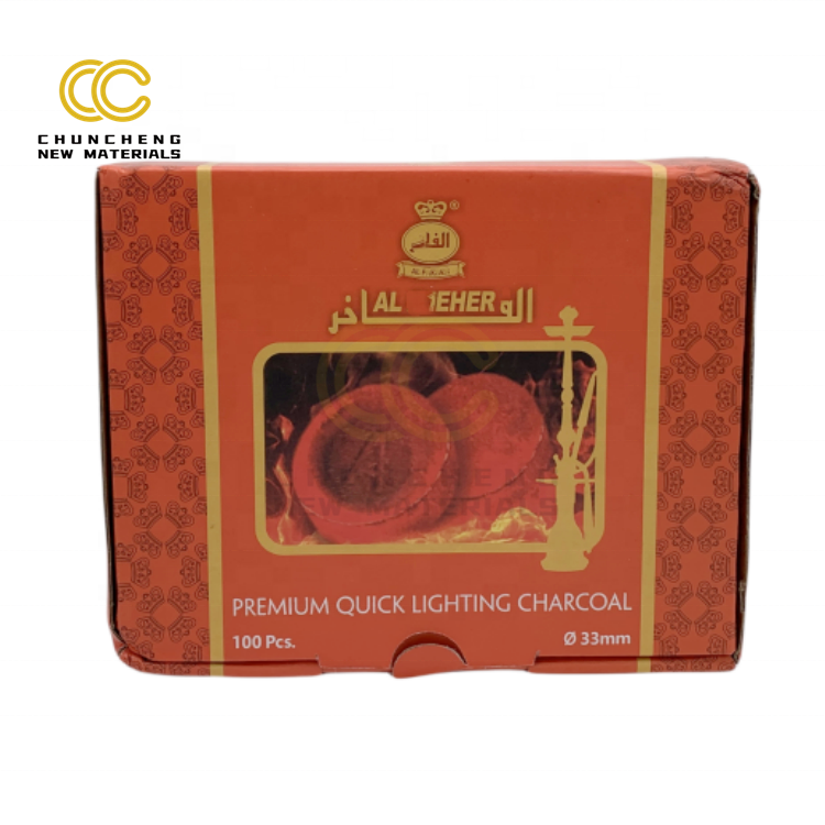 33mm Alfakhe Best Selling Stable Quality Quick Burning Hookah Charcoal shisha Instant Incense charcoal Coal Hookah