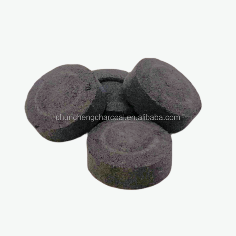 33mm pure fruit wood smokeless round shisha charcoal tablets for incense Instant quick lit hookah charcoal