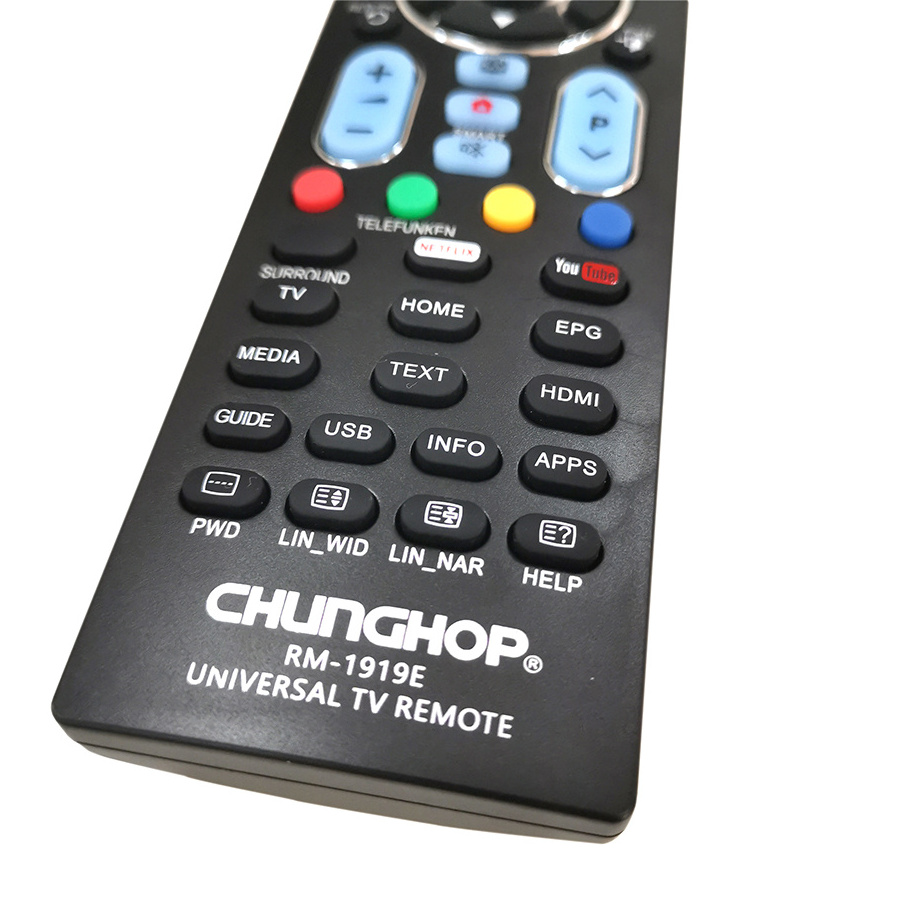 Chunghop RM-1919E Universal Smart tv remote controls Replacement for LG Samsung Skyworth Konka all in one tv Remote Controller