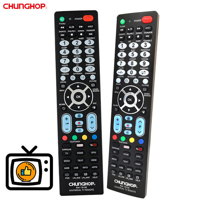 Chunghop RM-1919E Universal Smart tv remote controls Replacement for LG Samsung Skyworth Konka all in one tv Remote Controller