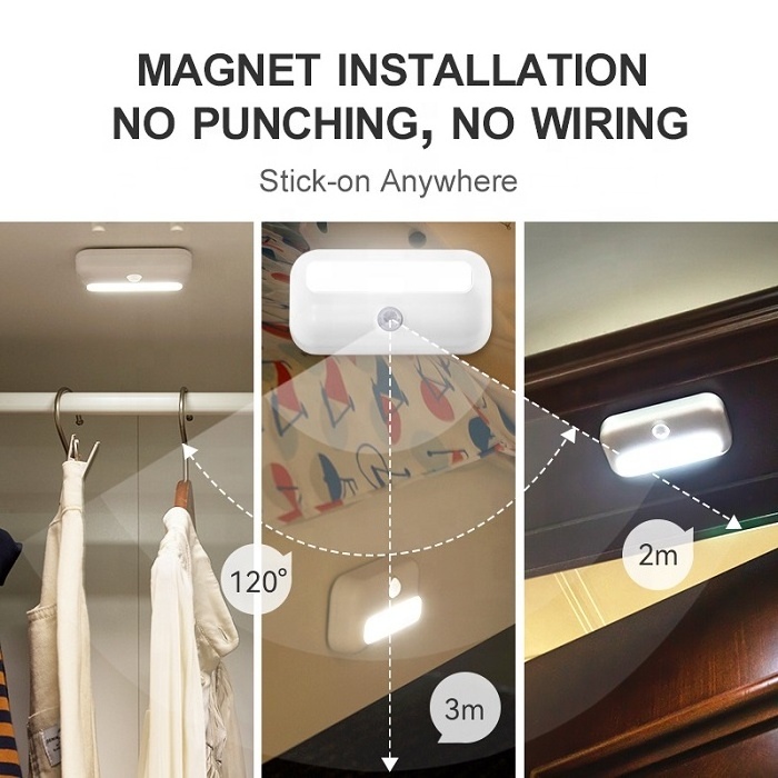 Chunghop SC-182E Rechargeable Wireless Lights Under Cabinet Lighting Pir Sensor Magnetic Stick On Anywhere