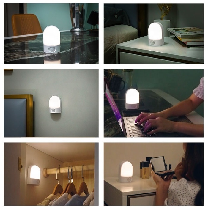 SD-650E smart bedside lamp table light small motion sensor night light for bedroom