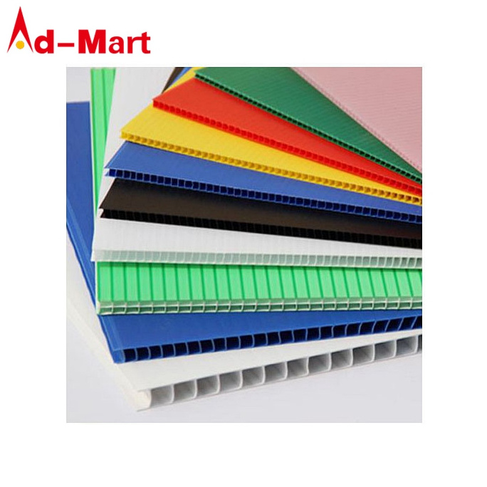 1000*2000*4mm PP Hollow Sheet board high quality  plastic corrugated sheet