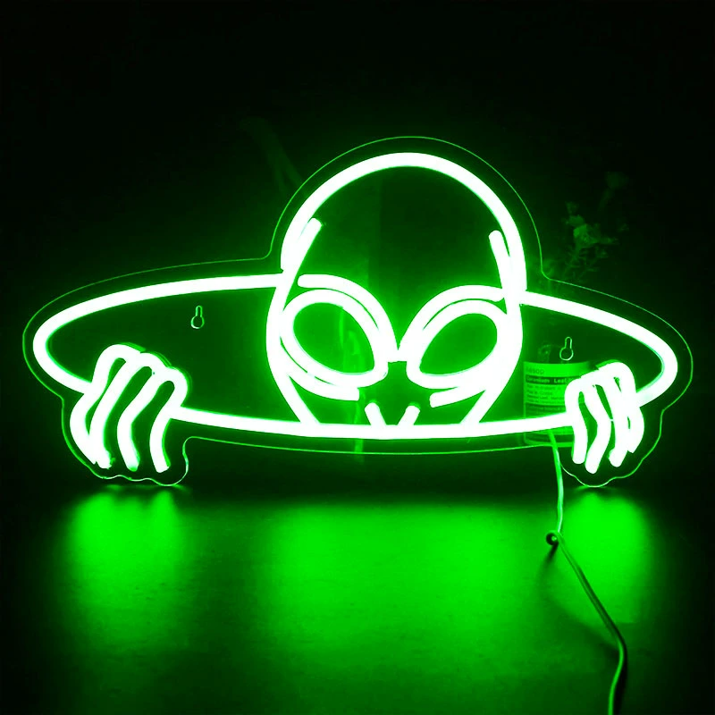 Alien Hello Hand Gesture LED Neon Light