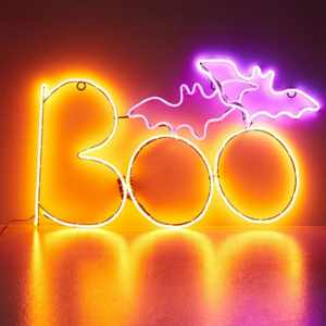 Boo Bat Halloween Wall Room Decoration LED Neon Light