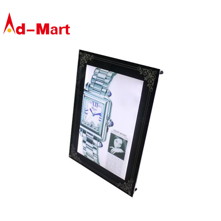 Crystal Frame Led Panel Light Box Display Advertising Sign Combined Crystal Lightbox Led Snap Panel Light Box Picture Frame