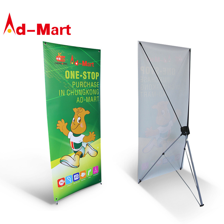 Advertising digital iron ABS carbon fiber X stand pole printing tripod X banner Display stand size 60*160cm X banner