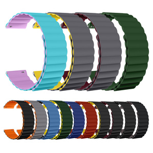 Chungming 20mm 22mm Silicone Magnetic Watch Band Strap for Samsung Smart Galaxy Watch 4 5 42mm 44mm 46mm 45mm 5 Pro