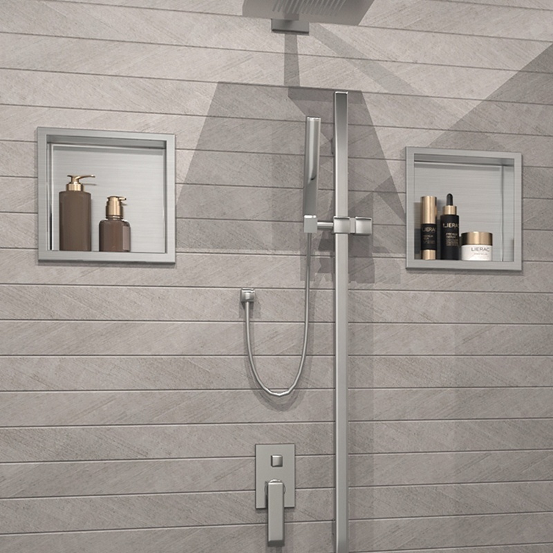 Modern Design Stainless Steel Tile Shelf Wall Insert Shower Niche for Bathroom Decor