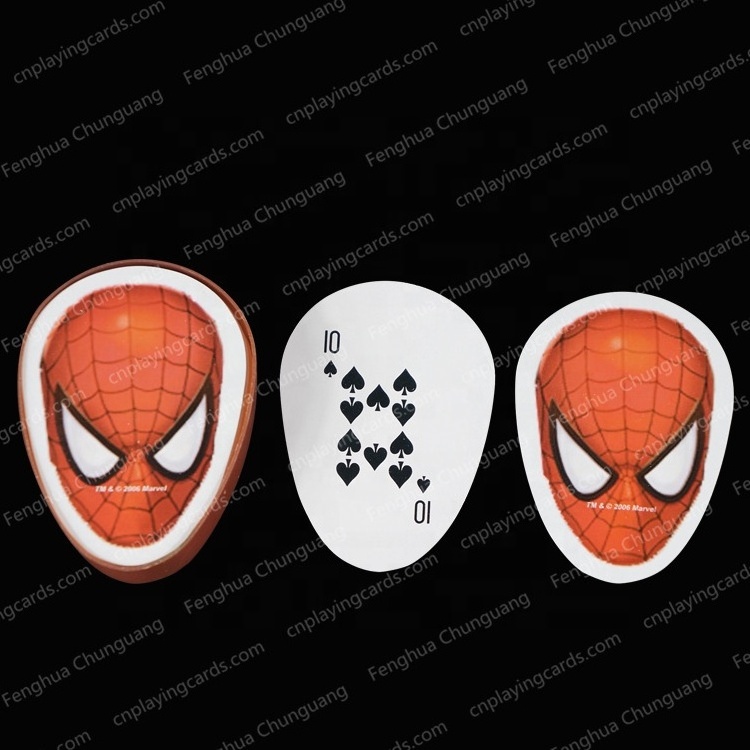 Spider man shape playing cards card game