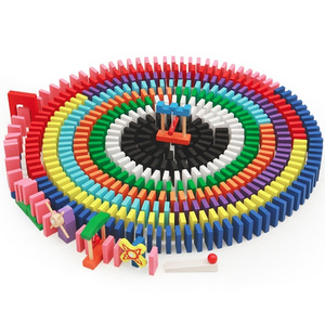 Domino Racing Game Set for Kids with 500pcs Building Blocks (Assorted Color)