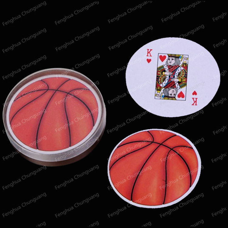 Paper Round Playing Cards Ball Shape Playing Cards Basketball Playing Cards