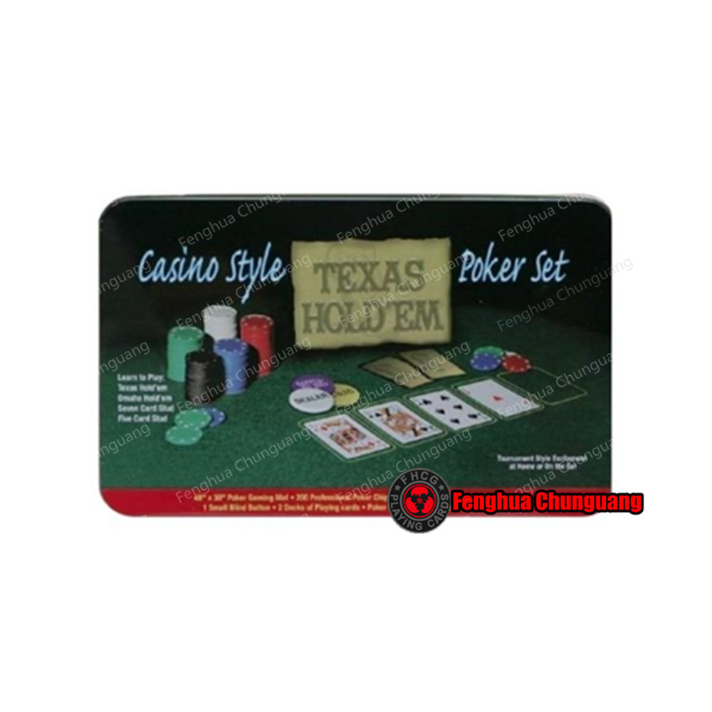 Casino Style Texas Hold'em Poker Chip Set 200 Pcs with Layout