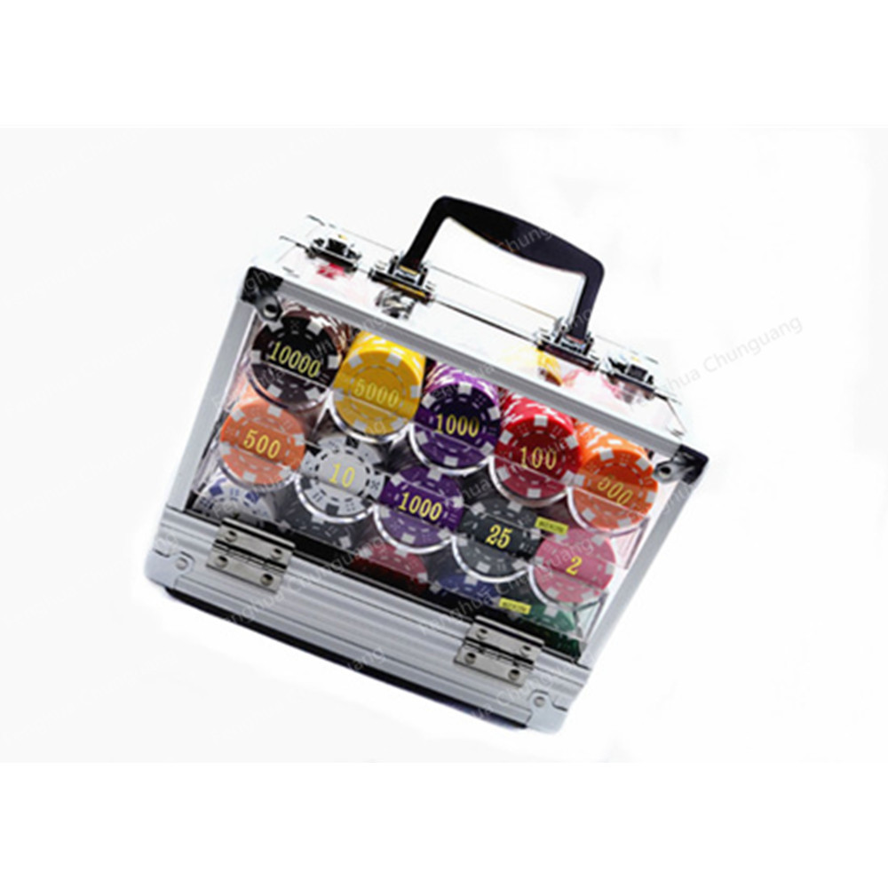 Poker Chip Set in Aluminum 1000 Trolley Poker Chip Case