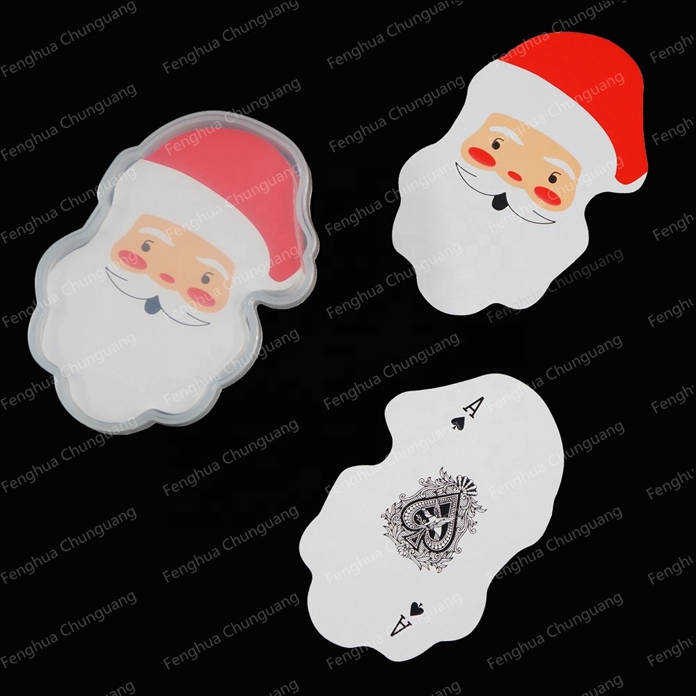 Santa Claus Shaped Paper Playing Cards Christmas Cards