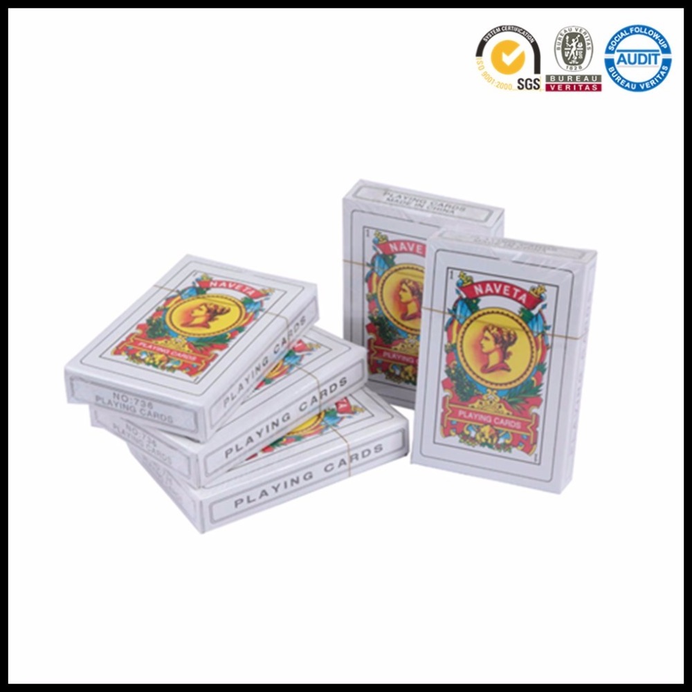 2020 new custom paper spanish playing cards with display box