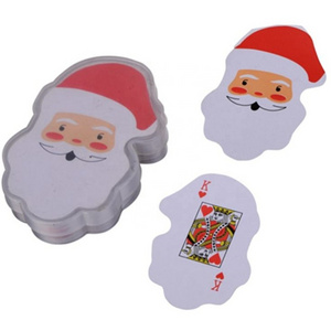 Santa Claus Shaped Paper Playing Cards Christmas Cards