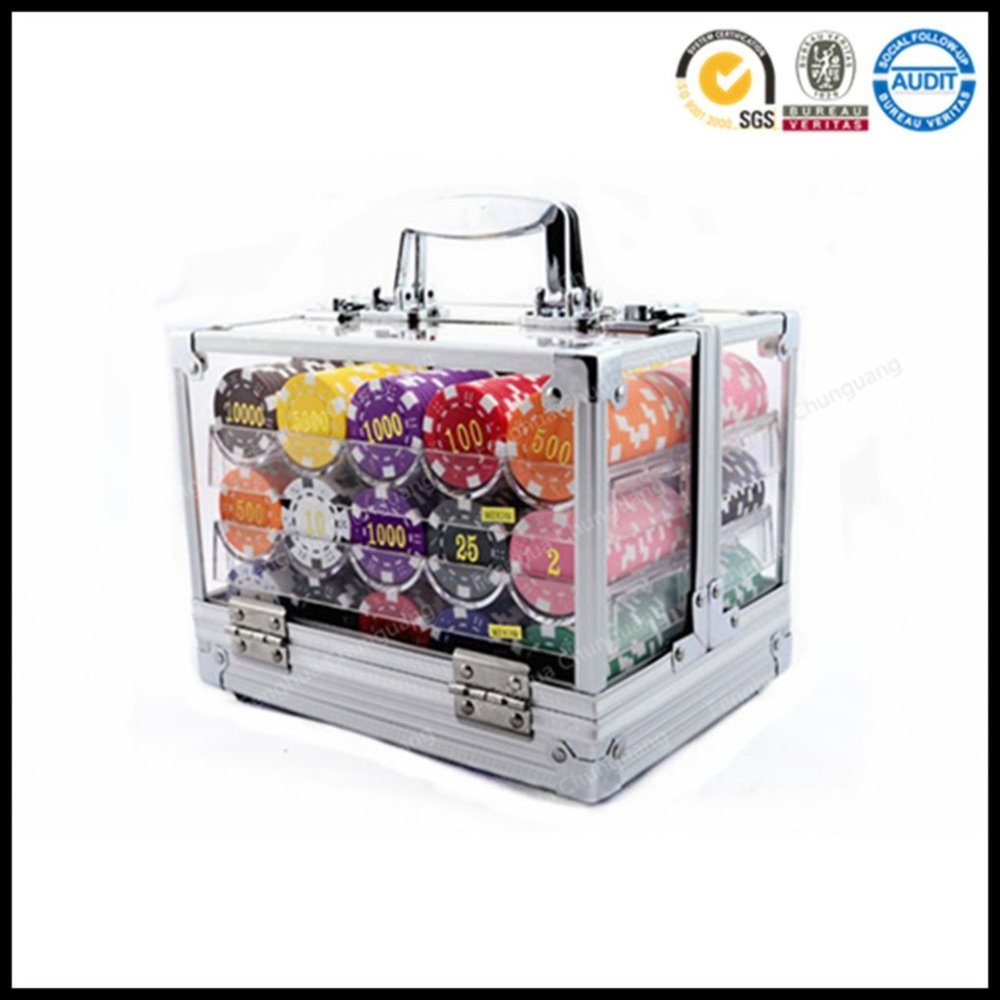 Poker Chip Set in Aluminum 1000 Trolley Poker Chip Case