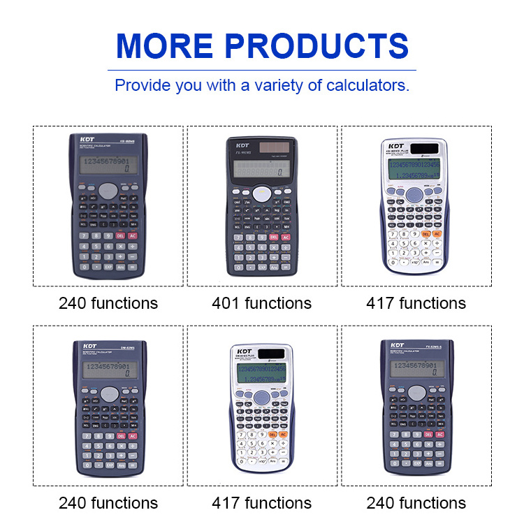 Dm-991Es Plus Oem Odm Multifunctional 417 Function Scientific Calculator Student Calculator With 2-Line Display