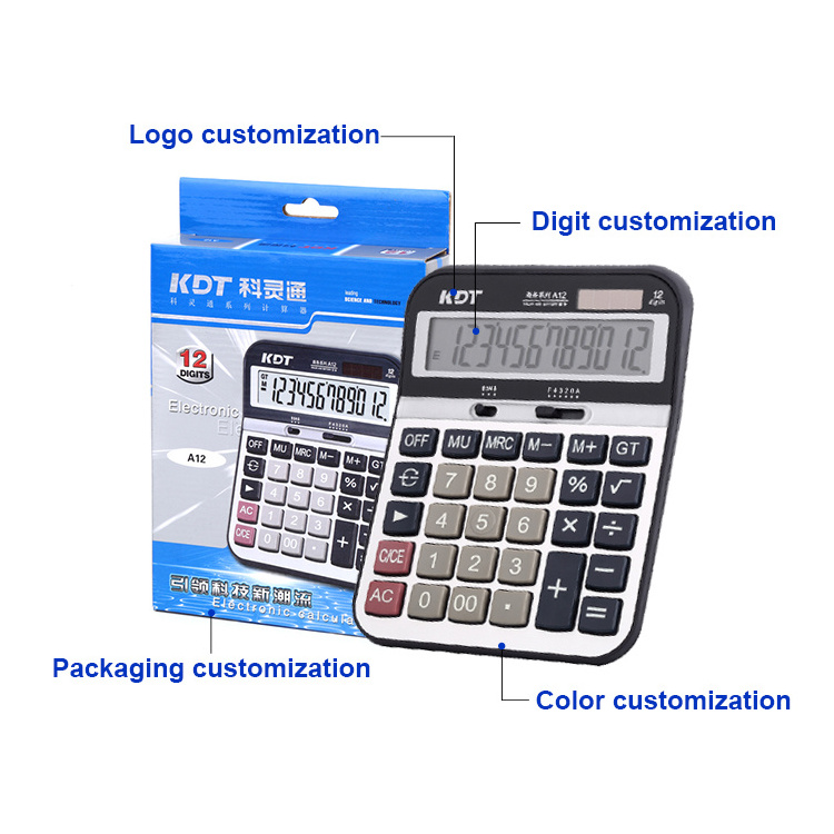 Ct-5514 Desk Office 14 Digits Calculator 112 Steps Custom Logo Dual Power Foldable Solar Chocolate Calculator