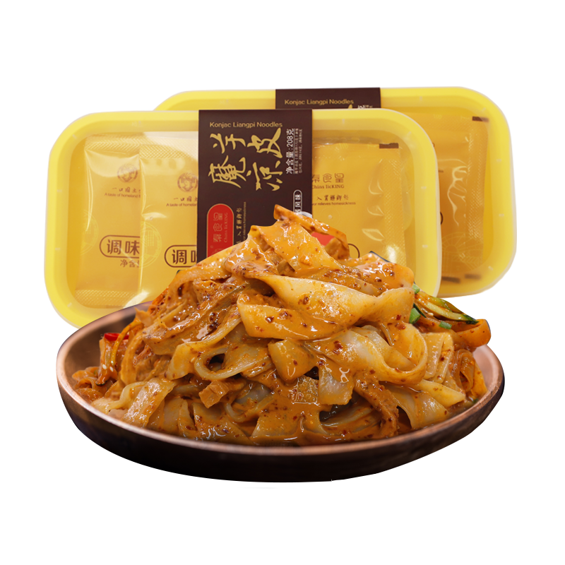 instant foods independent packing konjac Liangpi Noodles Instant noodles Sesame catsup flavor