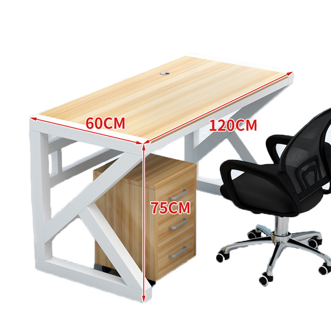 Modern Simple Wooden Design White Clerk Work Tables For Staffs Home Furniture Computer Office Desks