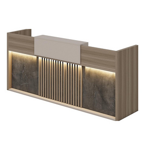 Modern minimalist large comptoir de reception cash register beauty salon bar reception desk custom color front desk