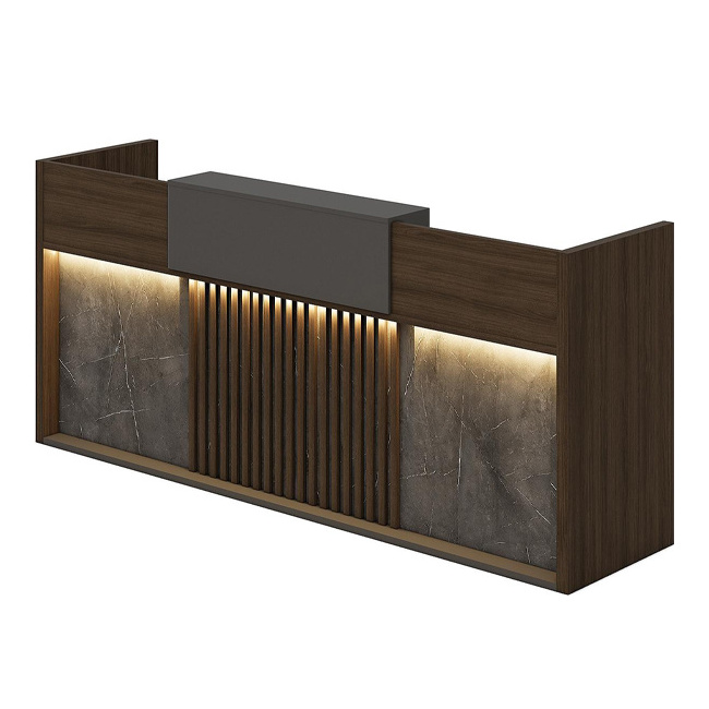 Modern minimalist large comptoir de reception cash register beauty salon bar reception desk custom color front desk