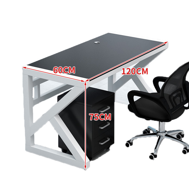 Modern Simple Wooden Design White Clerk Work Tables For Staffs Home Furniture Computer Office Desks