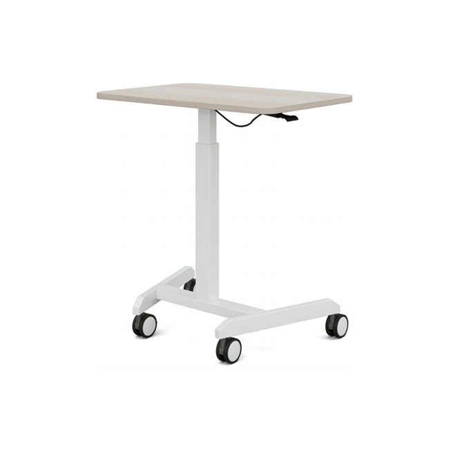 Modern Lifting Mechanism Height Adjustable Mobile Tables With Wheels Small Meeting Home Office Desks And Chair