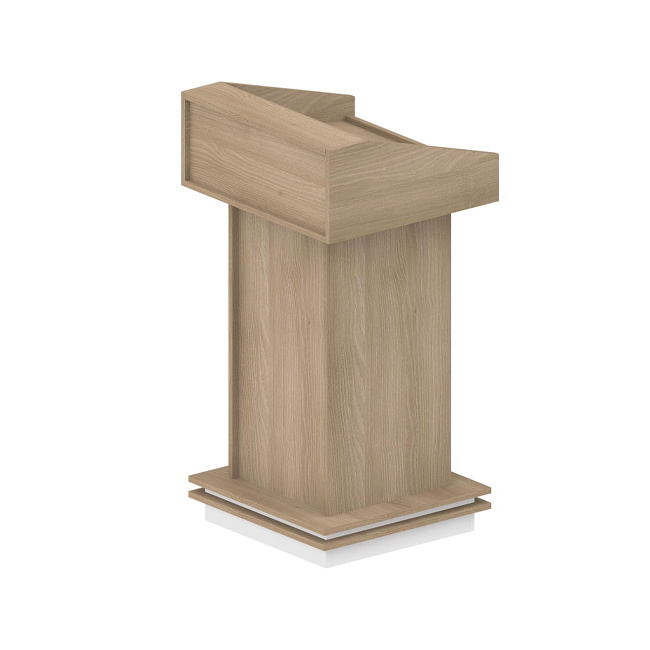 High Quality Rectangle Custom Church Podium Pulpit Rostrum Speech Lectern Stands Wooden Modern Commercial Furniture