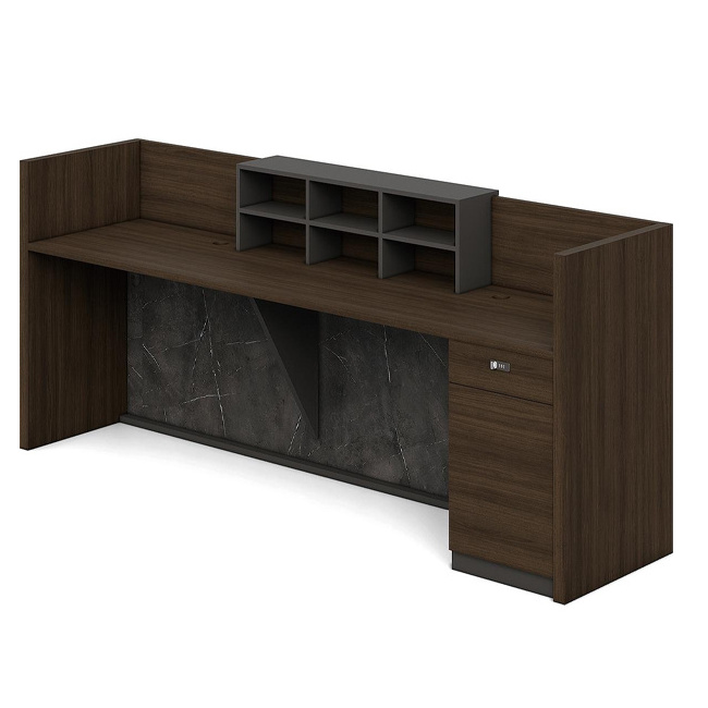 Modern minimalist large comptoir de reception cash register beauty salon bar reception desk custom color front desk