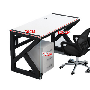 Modern Simple Wooden Design White Clerk Work Tables For Staffs Home Furniture Computer Office Desks